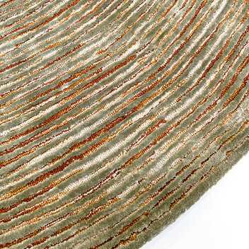 Vlas - green and beige - 200cm round
