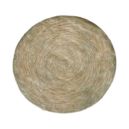 Vlas - green and beige - 200cm round