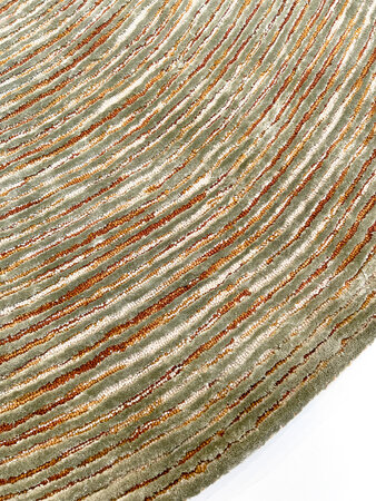 Vlas - green and beige - 200cm round