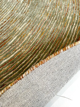 Vlas - green and beige - 200cm round