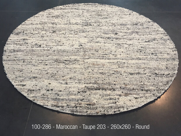 Maroccan - Taupe 203 - 260x260cm round 