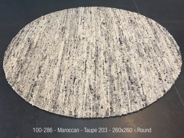 Maroccan - Taupe 203 - 260x260cm round 