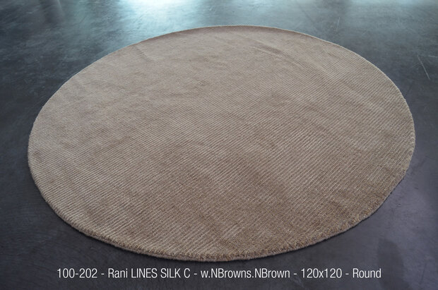 Rani LINES SILK C - w.NBrown/s.NBrown - 120x120cm round