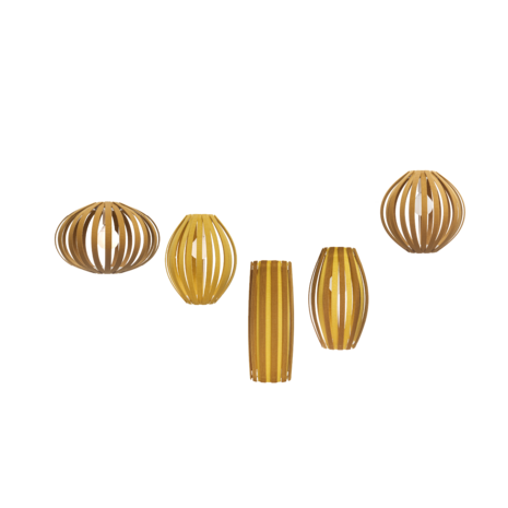Bonnet Bright Floorlamp - Brown/white 500 Plain