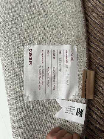 Vlas - Beige - 300cm round